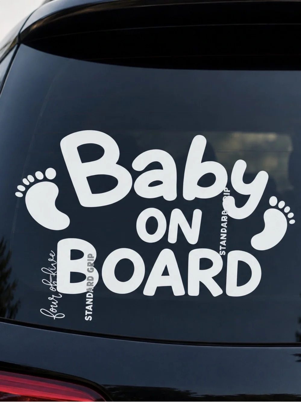 Baby On Board Vinyl Decal - Black
